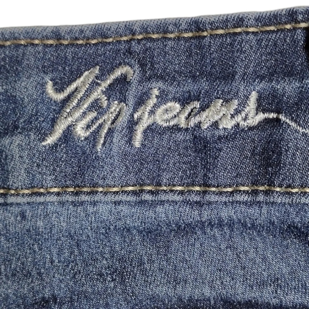 V.i.p. Jeans acid wash, distressed blue jeans. Size 9/109. C7 - Picture 6 of 9